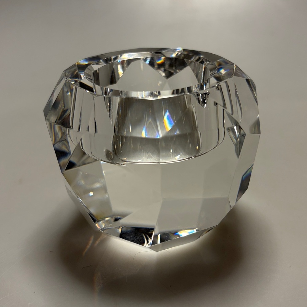 Oleg Cassini Crystal Votive Holder!  NEW!